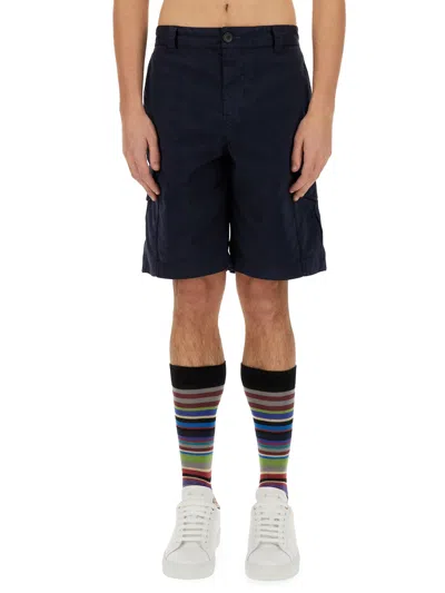 Ps By Paul Smith Bermuda Cargo In Blue