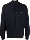 Ps By Paul Smith Big Pony Zip-up Bomber Jacket In Blue