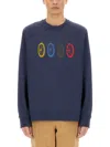 Ps By Paul Smith Ps Paul Smith "bike Wheel" Sweatshirt In Blue