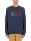 Ps By Paul Smith Ps Paul Smith "bike Wheel" Sweatshirt In Blue