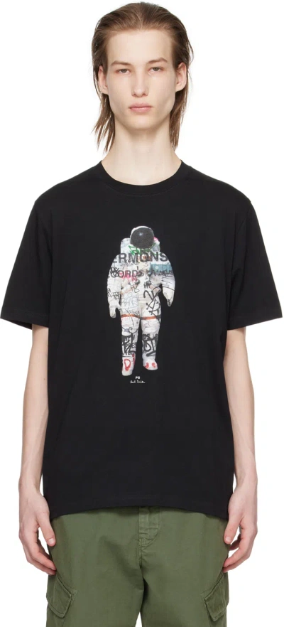 Ps By Paul Smith Black Astronaut T-shirt In 79 Blacks