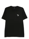 Ps By Paul Smith Ps Paul Smith Zebra Logo Cotton T-shirt In Black