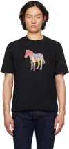 Ps By Paul Smith Ps Paul Smith Zebra Craft Cotton T-shirt In 79 Black