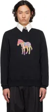 Ps By Paul Smith Ps Paul Smith Zebra Printed Crewneck Sweatshirt In 79 Black