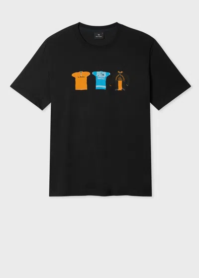 Ps By Paul Smith Black 'cycle Jerseys' Print T-shirt