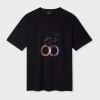 Ps By Paul Smith Black 'cyclist' Print T-shirt