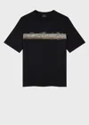 Ps By Paul Smith Black 'desert Stripe' Print T-shirt In Black