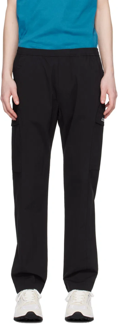 Ps By Paul Smith Black Drawstring Cargo Pants In 79 Blacks