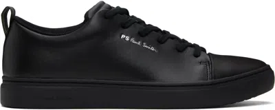 Ps By Paul Smith Black Leather Lee Sneakers In 79 Black
