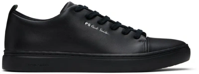 Ps By Paul Smith Black Leather Lee Sneakers In 79 Blacks