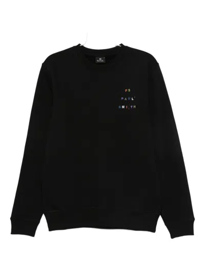PS BY PAUL SMITH BLACK LOGO COTTON SWEATSHIRT