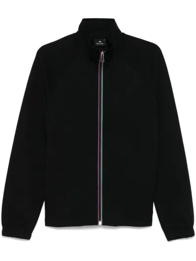 PS BY PAUL SMITH BLACK LOGO TAG ZIP SWEATSHIRT