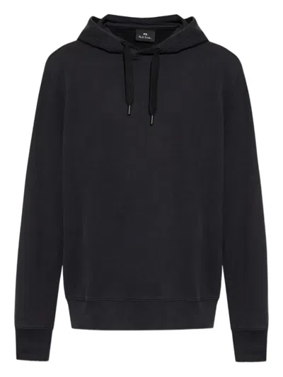 PS BY PAUL SMITH BLACK LONG SLEEVES COTTON HOODIE