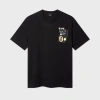 Ps By Paul Smith Black 'lucky Cat' Print T-shirt In Black
