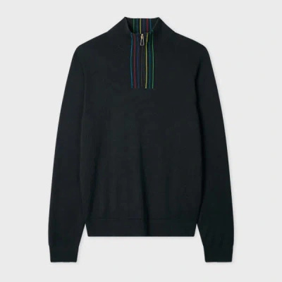 Ps By Paul Smith Paul Smith Quarter Zip Sweater In Black