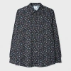 Ps By Paul Smith Black Organic Cotton 'ferris Floral' Shirt In Multi