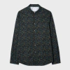 Ps By Paul Smith Black Organic Cotton 'globe Flower' Shirt In Green