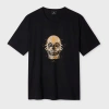 Ps By Paul Smith Black 'painted Skull' Print T-shirt