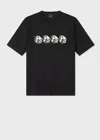 Ps By Paul Smith Black 'ps Circle Logo' Print T-shirt In Black
