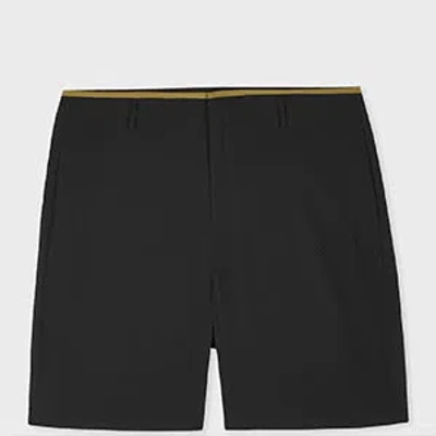 Ps By Paul Smith Black Recycled-polyester Bubble Seersucker Shorts