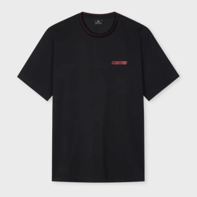 Ps By Paul Smith Black Regular-fit Cotton Logo T-shirt