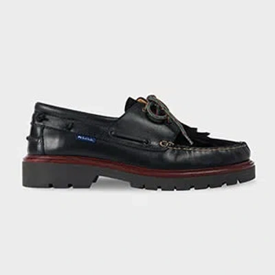 Ps By Paul Smith Black 'rowan' Boat Shoes