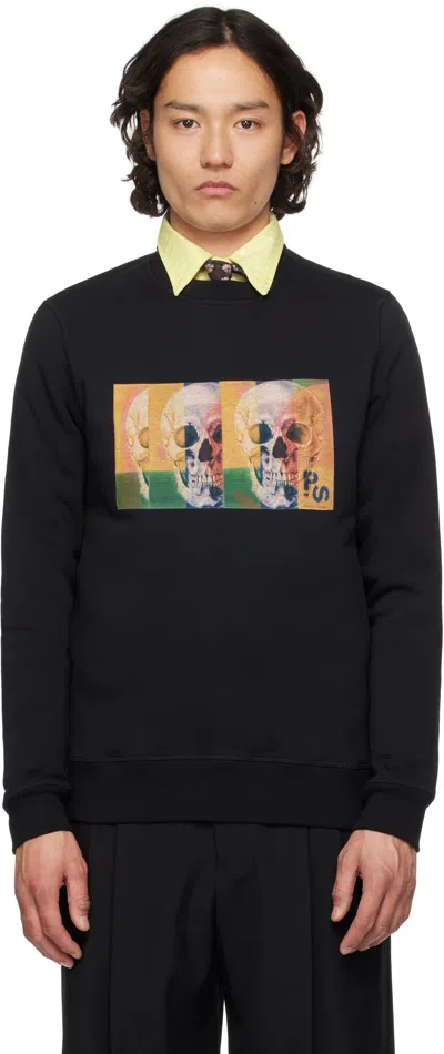 PS BY PAUL SMITH BLACK SKULL SQUARE SWEATSHIRT