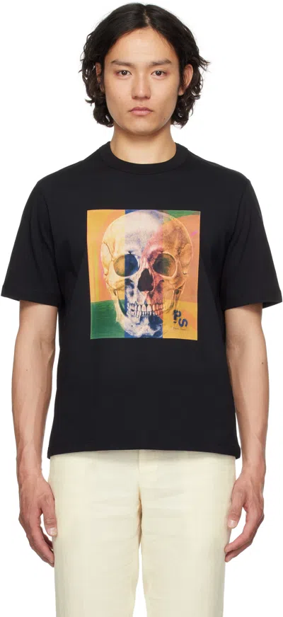 Ps By Paul Smith Mens  Skull Square Short-sleeve Cotton-jersey T-shirt In Black