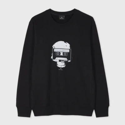 PS BY PAUL SMITH BLACK 'SKULL TAPE' SWEATSHIRT