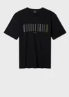 Ps By Paul Smith Black 'stitch Stripe' Print T-shirt