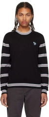 Ps By Paul Smith Black Striped Sweater In 79 Blacks