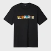 Ps By Paul Smith Black 'ticket Stubs' Print T-shirt In Black