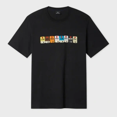 Ps By Paul Smith Black 'ticket Stubs' Print T-shirt