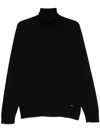 PS BY PAUL SMITH BLACK TURTLENECK WOOL SWEATER