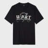 Ps By Paul Smith Black 'wrong Place Right Time' Print T-shirt In Black