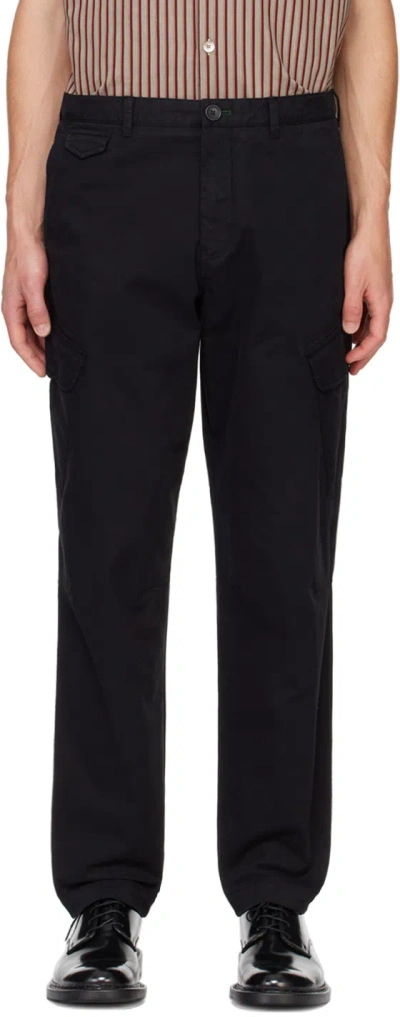 Ps By Paul Smith Black Zebra Cargo Pants In 79 Blacks