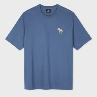 Ps By Paul Smith Blue '3d Zebra' Print T-shirt