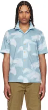 Ps By Paul Smith Abstract-print Shirt In 40 Light Blue