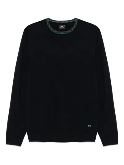 PS BY PAUL SMITH BLUE CREWNECK PULLOVER