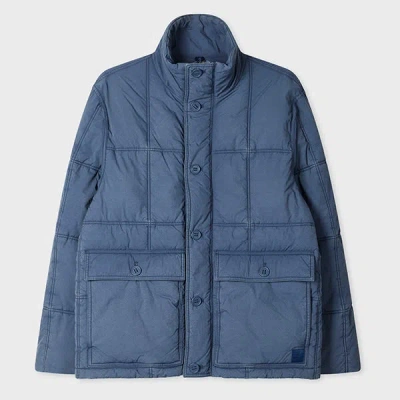 Ps By Paul Smith Blue Enzyme-washed Padded Jacket Grey