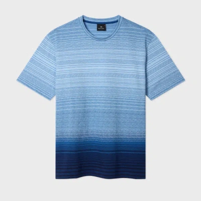 Ps By Paul Smith Blue Gradient Stripe T-shirt