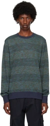 Ps By Paul Smith Striped Long-sleeve Sweatshirt In 48 Blues