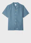 Ps By Paul Smith Blue Lyocell-cotton Short-sleeve Shirt