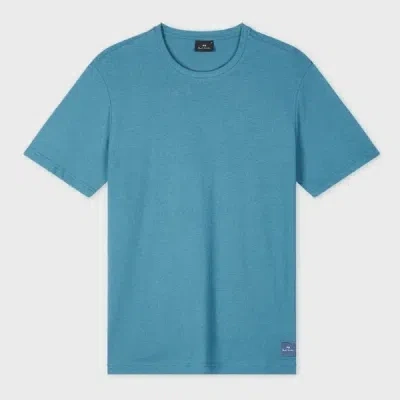 Ps By Paul Smith Blue Marl Cotton-linen T-shirt