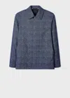 Ps By Paul Smith Blue Marl Jacquard Cropped Jacket In Blue