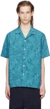 PS BY PAUL SMITH BLUE PATTERN SHIRT