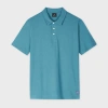 Ps By Paul Smith Blue Regular-fit Linen-blend Polo Shirt In Blue