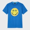 Ps By Paul Smith Blue Slim-fit 'palm Trees' Print T-shirt In Blue