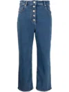 Ps By Paul Smith Cropped Wide-leg Jeans In Blue