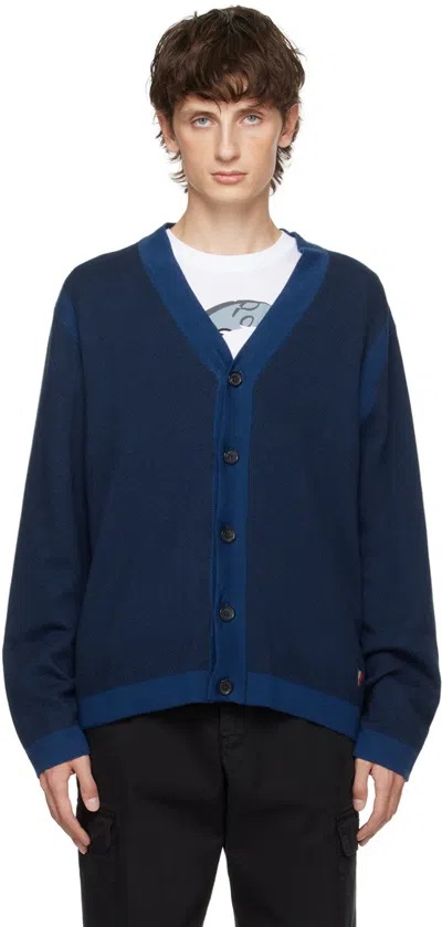 Ps By Paul Smith V-neck Organic-cotton Cardigan In Black